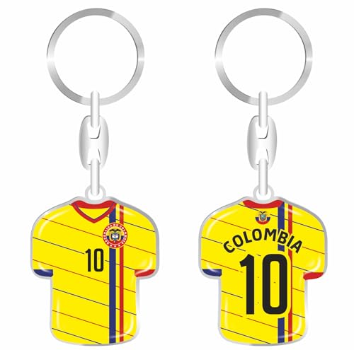 daged Kolumbien Schlüsselanhänger Trikot Schlüsselring Harzbeschichtung 3D Effekt + Aufkleber praktische Funktionalität - TR von daged
