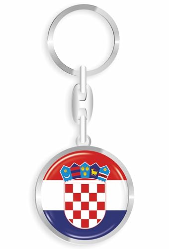 daged Kroatien Schlüsselanhänger Metall Schlüsselring 3D Effekt + Aufkleber - RD von daged