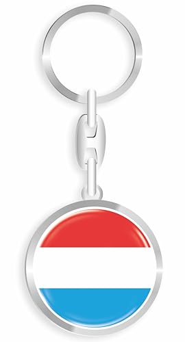 daged Luxemburg Schlüsselanhänger Metall Schlüsselring 3D Effekt + Aufkleber - RD von daged