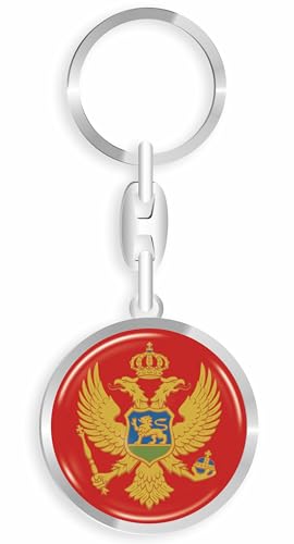 daged Montenegro Schlüsselanhänger Metall Schlüsselring 3D Effekt + Aufkleber - RD von daged