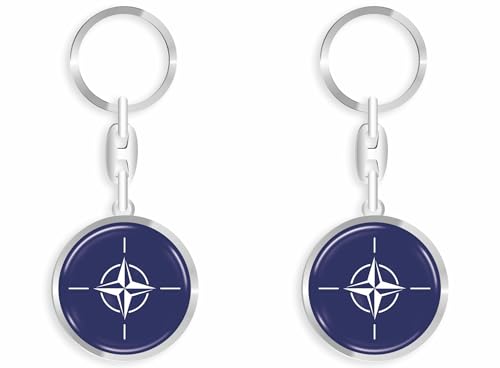 daged NATO Nordatlantische Vertragsorganisation Schlüsselanhänger Schlüsselschmuck 3D Effekt + Aufkleber - RD von daged