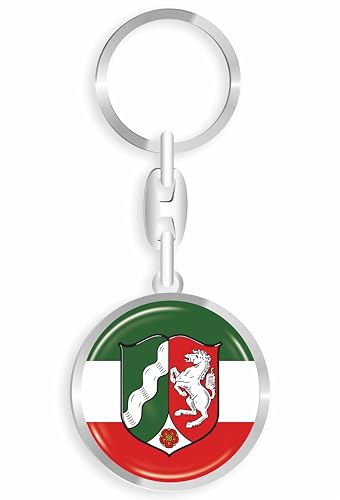 daged Nordrhein Westfalen Deutschland Schlüsselanhänger Metall Schlüsselring 3D Effekt + Aufkleber - RD von daged