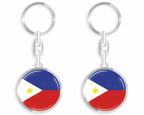 daged Philippinen Schlüsselanhänger Metall Schlüsselring 3D Effekt + Aufkleber - RD von daged