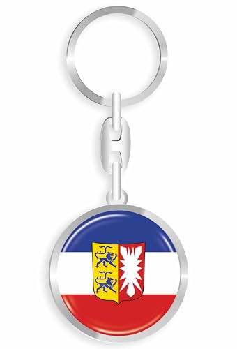 daged Schleswig Holstein Deutschland Schlüsselanhänger Metall Schlüsselring 3D Effekt + Aufkleber - RD von daged