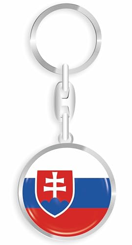 daged Slowakei Schlüsselanhänger Metall Schlüsselring 3D Effekt + Aufkleber - RD von daged