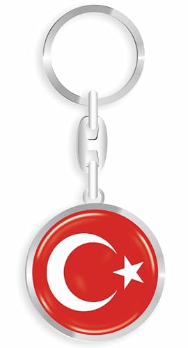 daged Türkei Schlüsselanhänger Metall Schlüsselring 3D Effekt + Aufkleber - RD von daged