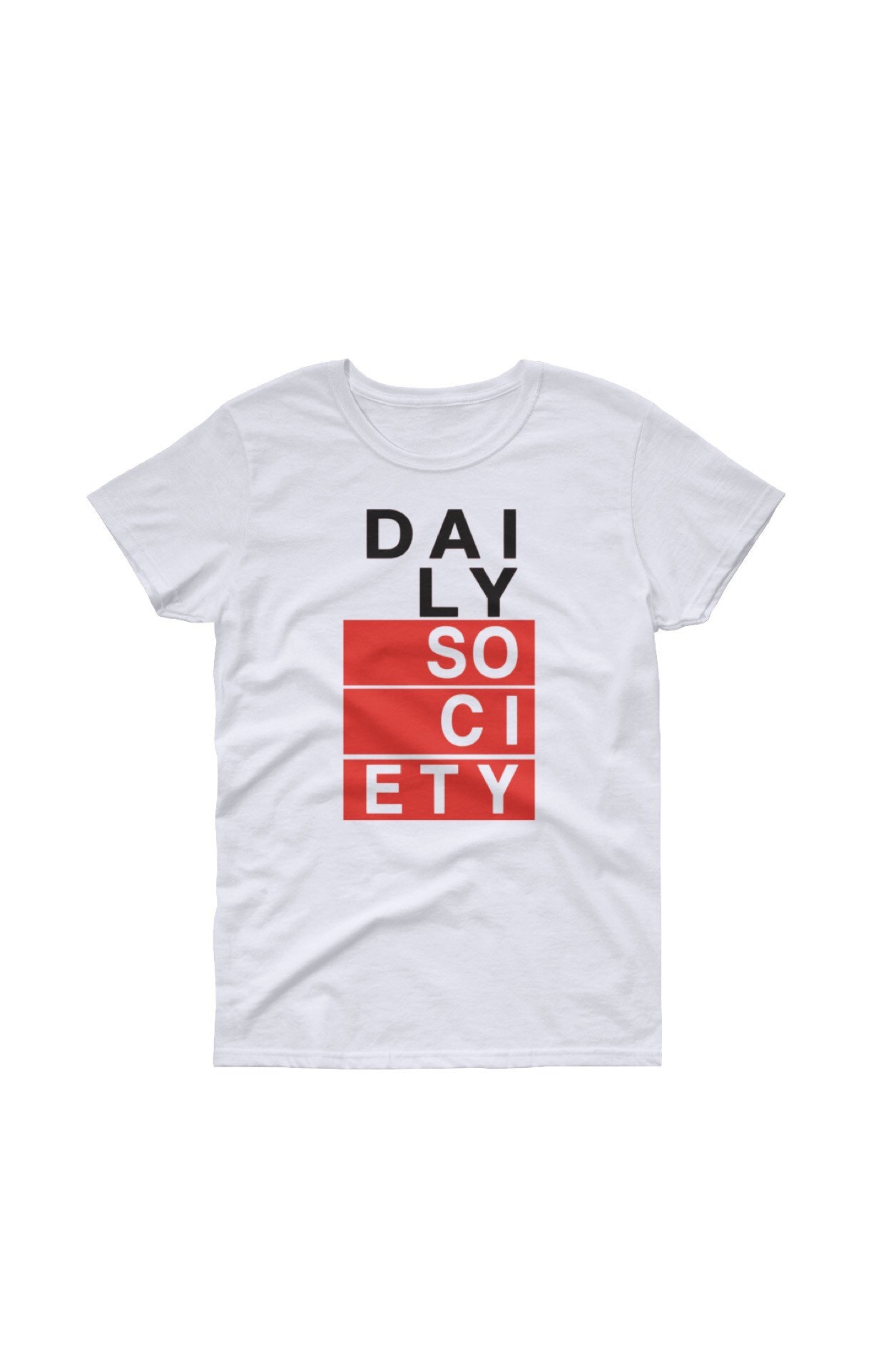 Frauen Signatur Shirt - Daily Society Red Box Broken Syllables Puzzle Scrambled Letters Logo Frauen Signatur Shirt - Daily Society Red Box Broken Syllables Puzzle Scrambled Letters Logo von dailysocietyclothing