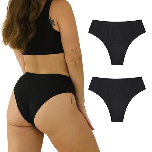 dais Perioden Unterwäsche 2er Set (Cheeky | L) • Menstruationsunterwäsche mit Bio-Baumwolle im Intimbereich • Periodenslip waschbar • Auslaufsichere Unterhose Damen von dais