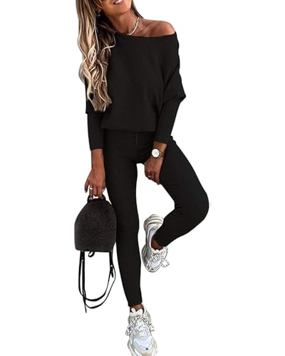 dalamirra Damen Casual Jogging Anzug Hosenanzug Bequemer Trainingsanzug Farbblock Sweatshirt mit Jogging Bottoms 2-teiliger Langarm Freizeitanzug Frauen Set Outfit Sport Anzug Mode Sportswear von dalamirra