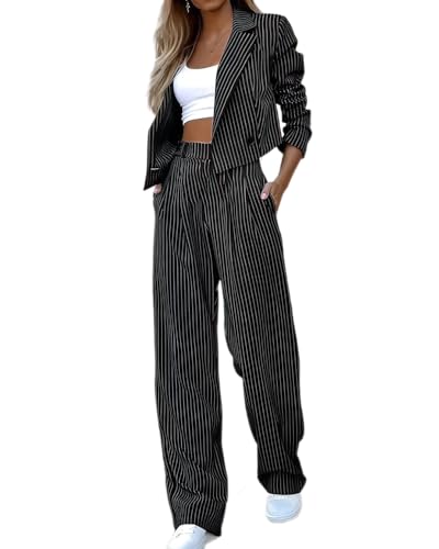 dalamirra Damen Elegante Zweiteilige Outfit Hosenanzug Frühling Sommer Freizeit Anzug 3/4 Ärmel Top und hohe Taille Hosen Rundhalsausschnitt Plain Loungewear Streetwear 2-teilige Outfits Set von dalamirra