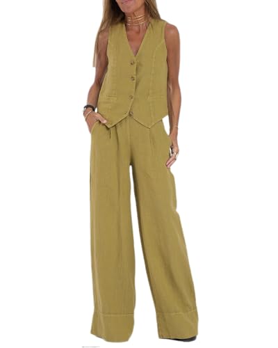 dalamirra Damen Elegante Zweiteilige Outfit Hosenanzug Frühling Sommer Freizeit Anzug 3/4 Ärmel Top und hohe Taille Hosen Rundhalsausschnitt Plain Loungewear Streetwear 2-teilige Outfits Set von dalamirra
