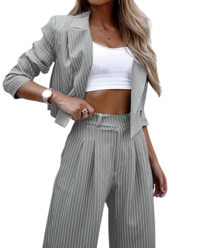 dalamirra Damen Elegante zweiteilige Outfit Hosenanzug Frühling Sommer Freizeit Anzug 3/4 Ärmel Top und hohe Taille Hosen Rundhalsausschnitt Plain Loungewear Streetwear 2-teilige Outfits Set von dalamirra