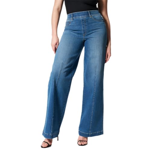 dalamirra Damen Jeans Casual Hosen Hohe Taille Jeans Breites Bein Stretch Elegante Hosen Jeans Loose Casual Hosen Streetwear Gerade Jeans Hosen Weites Bein Denim Hosen von dalamirra