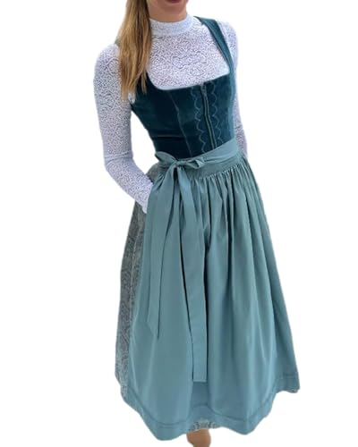 dalamirra Damen Mode Karneval Party Oktoberfest Traditionelles Kostüm Midi Dirndl Kleid von dalamirra