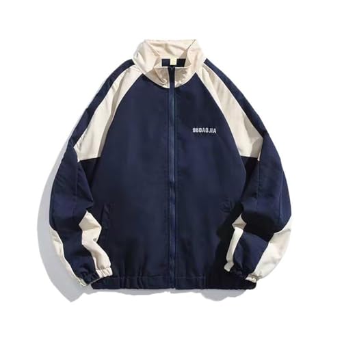 dalamirra Damen Patchwork Farbblock Hip Hop Jacke Windbreaker College Jacke Sweatjacke Teenager Mädchen Mantel Sport Übergangsjacke von dalamirra
