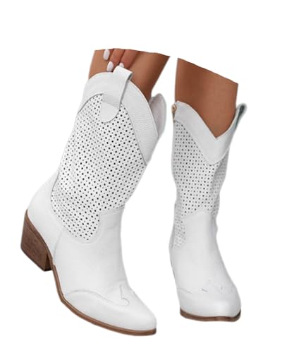 dalamirra Damen Solid Color Grobe Absatz Spitze Wildleder Hohlreißverschluss Western Cowboy Kurze Stiefel dalamirra Damen Solid Color Grobe Absatz Spitze Wildleder Hohlreißverschluss Western Cowboy Kurze Stiefel von dalamirra