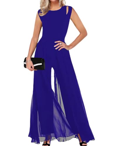 dalamirra Damen Sommer Overall Lange Strampler Wide Leg Playsuit Elegante Outfits Party Festliche Jumpsuit Spitze Ärmel Hosenanzug Playsuit von dalamirra