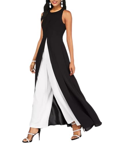 dalamirra Damen Sommer Overall Lange Strampler Wide Leg Playsuit Elegante Outfits Party Festliche Jumpsuit Spitze Ärmel Hosenanzug Playsuit von dalamirra