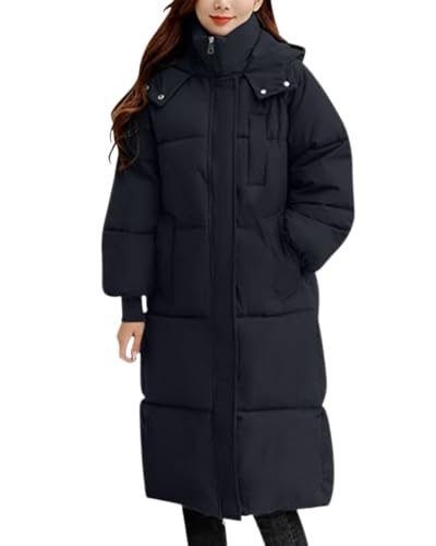 dalamirra Frauen Mantel Winter Jacke Frauen Lose Sweat Jacke Mantel Warm gefüttert Mantel mit Kapuze Lange Trachten Jacken Winter von dalamirra