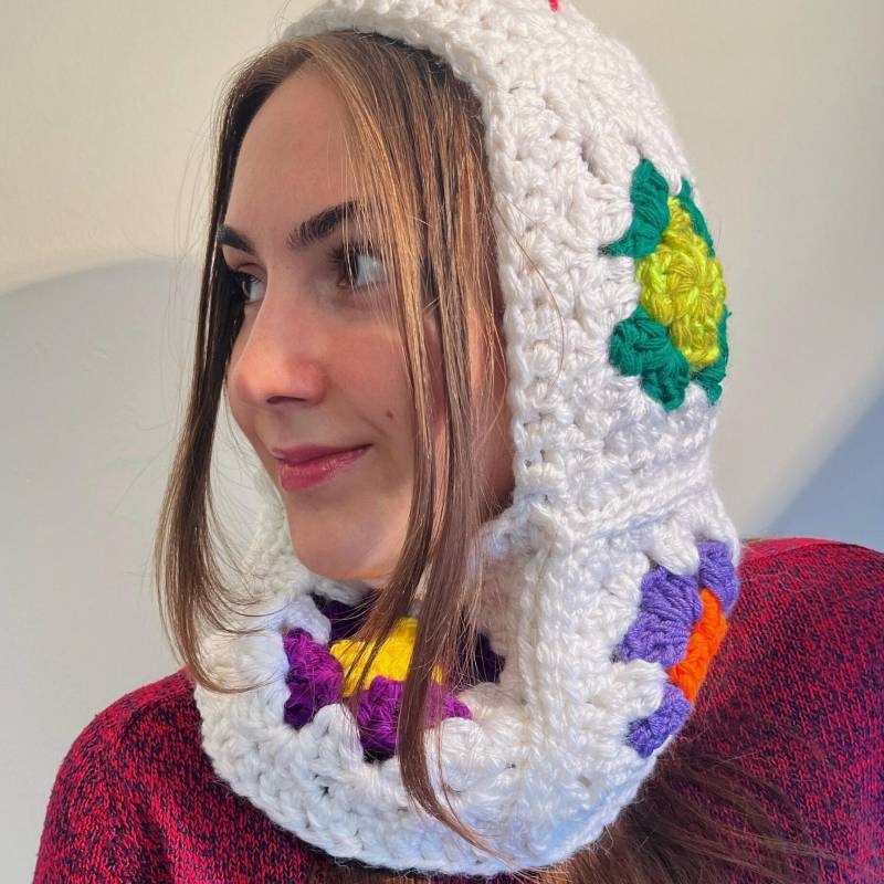 Handgemachte Gehäkelte Balaclava Oma Quadrat Strick Haube von daldandala