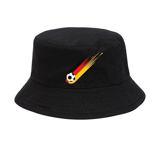Deutschland Hut EM Fußball 2024 Herren Damen Anglerhut Fischerhut Bucket Hat Europameisterschaft Germany Fanartikel DE Public Viewing EM Deko Kappe Mütze Männer Frauen Fussball Bogen von dalerno