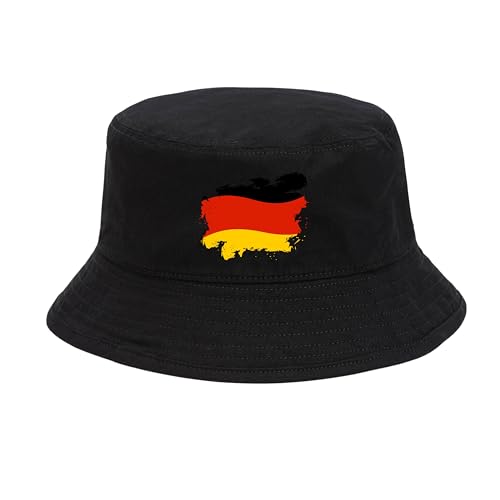 Deutschland Hut EM Fußball 2024 Herren Damen Anglerhut Fischerhut Bucket Hat Europameisterschaft Germany Fanartikel DE Public Viewing EM Deko Kappe Mütze Männer Frauen Fussball DE Land von dalerno