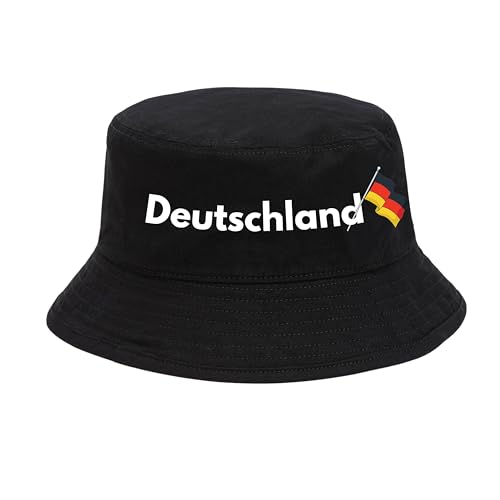 Deutschland Hut EM Fußball 2024 Herren Damen Anglerhut Fischerhut Bucket Hat Europameisterschaft Germany Fanartikel DE Public Viewing EM Deko Kappe Mütze Männer Frauen Fussball von dalerno