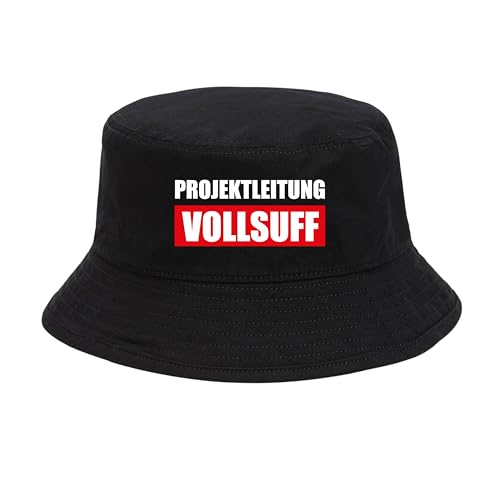 Projektleitung Vollsuff Hut Mallorca Saufen Mallorca Fischerhut Lustiger Hut Bucket Hat Alkohol Feiern Party Junggesellen-Abschied Anglerhut Sommerhut Bier Malle von dalerno