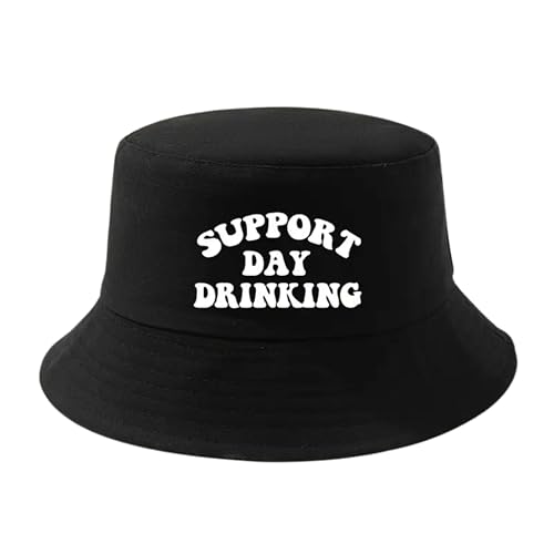 Support Day Drinking Hut – Lustiger Bucket Hat Saufen Mallorca – Fischerhut Alkohol Feiern – JGA Anglerhut Männer Frauen – Partyhut Sommerhut Festival Junggesellen-Abschied Bier Spaß von dalerno