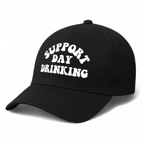Support Day Drinking Kappe Hut – Lustige Kappe Saufen Mallorca – Fischerhut Alkohol Feiern – JGA Anglerhut Männer Frauen – Partyhut Sommerhut Festival Junggesellen-Abschied Bier Spaß Baseballcap Cappy von dalerno