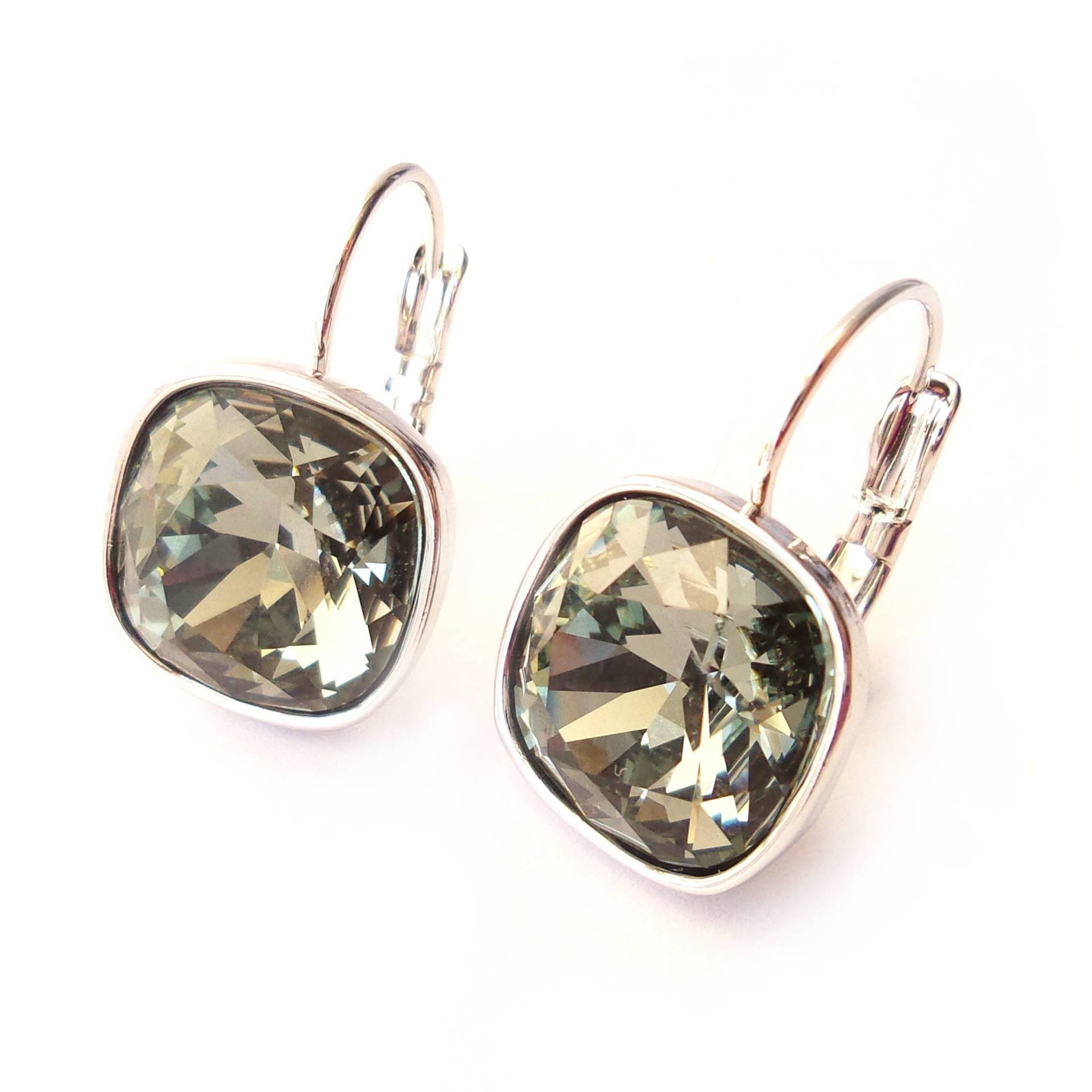 Graue Kissenschliff Kristallohrringe Strass Brautjungfer Geschenk Abschlussball Schmuck Benutzerdefinierte in Gold Oder Silber Überzug Graue Kissenschliff Kristallohrringe Strass Brautjungfer Geschenk Abschlussball Schmuck Benutzerdefinierte in Gold Oder Silber Überzug von dalfiya