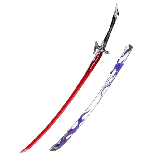 damdos Halloween Prop 40" Acheron Sword with Scabbard,Star Rail Staff Cosplay Weapon Acheron Sword Weapons Comic Show Role Playing Birthdays Gift von damdos
