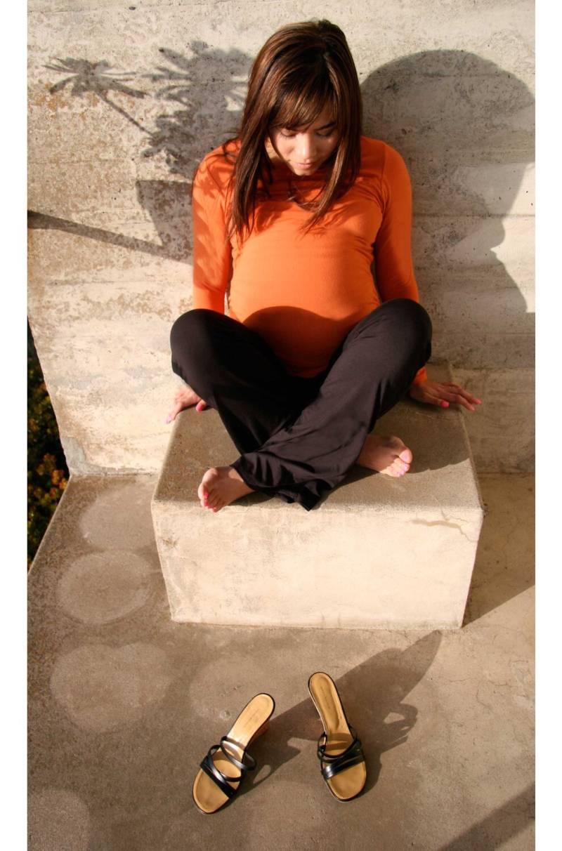 Bio-Baumwolle Langarm Mutterschaft Shirt von damomomo