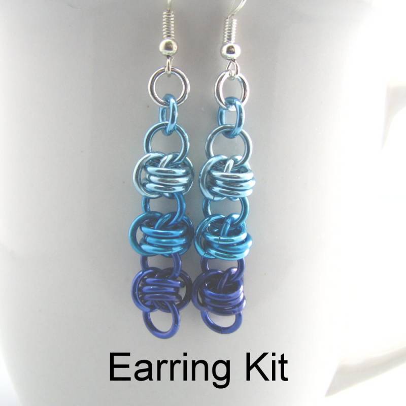 Brilliant Fässer Chainmaille Ohrring Kit von dancingleafstudios