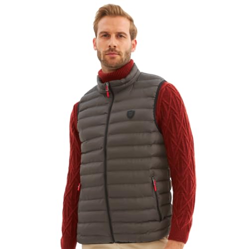 danger Herren Weste wasserdicht und winddicht, Steppweste, Wasserdichte Weste Herren, Atmungsaktiver Stoff, Leicht und Strapazierfähig Westen Herren | L - Anthrazit von danger