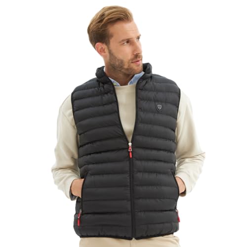 danger Herren Weste wasserdicht und winddicht, Steppweste, Wasserdichte Weste Herren, Atmungsaktiver Stoff, Leicht und Strapazierfähig Westen Herren | XL - Schwarz von danger