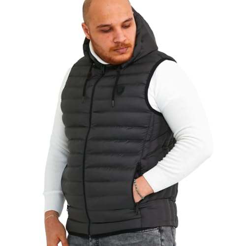 danger Übergröße Herren Weste, Wasserdicht, Winddicht,%100 Polyester, Atmungsaktiver Stoff, Leicht und Strapazierfähig Mantel Herren Winter, Waschbar, Große von 3X bis 7XL | 7XL - Anthrazit von danger