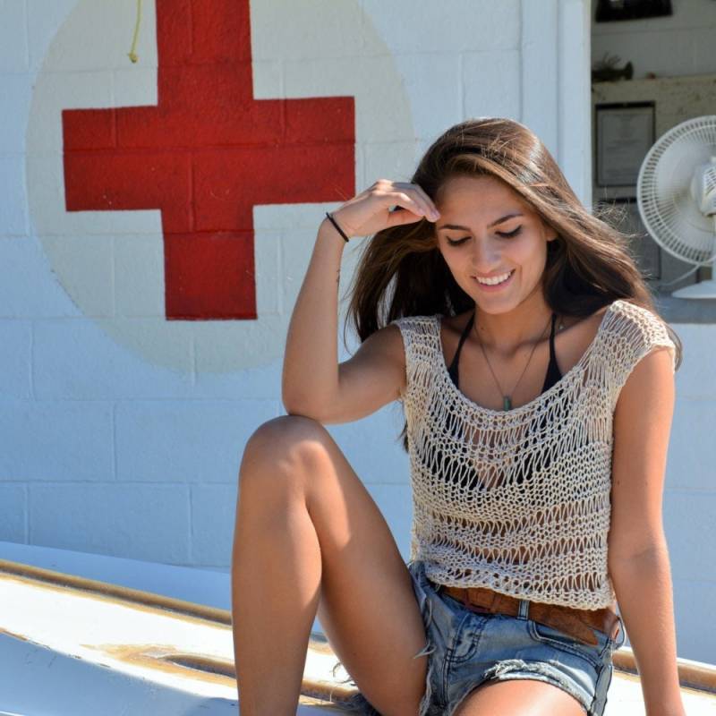 Boho Sommer Strick Top/Bio Baumwolle Strand Tank Anzug Cover Up Lockeres Hemd Kostenloser Us Versand von danielastange