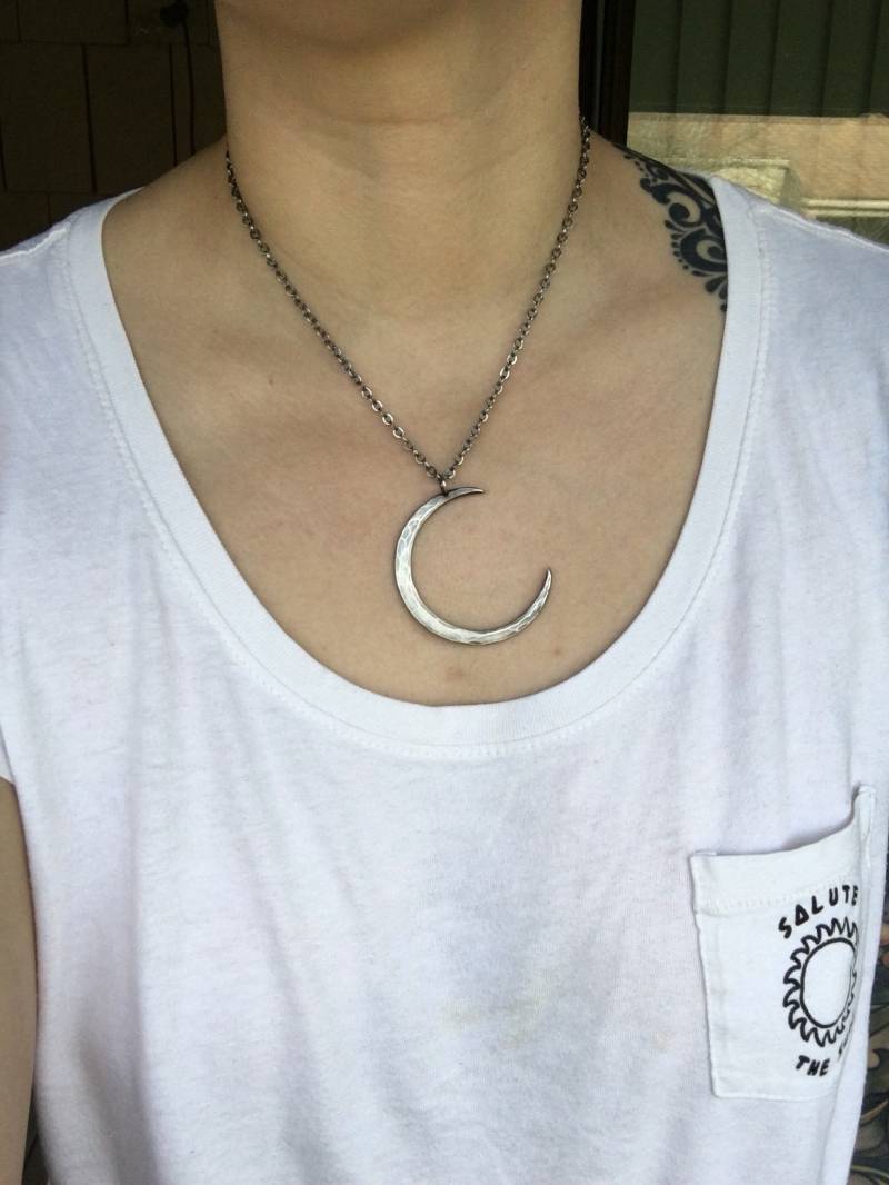 Mond Halskette/sterling Silber Silberner Halbmond Anhänger Daniellerosebean Hexenschmuck Mond Halskette/sterling Silber Silberner Halbmond Anhänger Daniellerosebean Hexenschmuck von daniellerosebean
