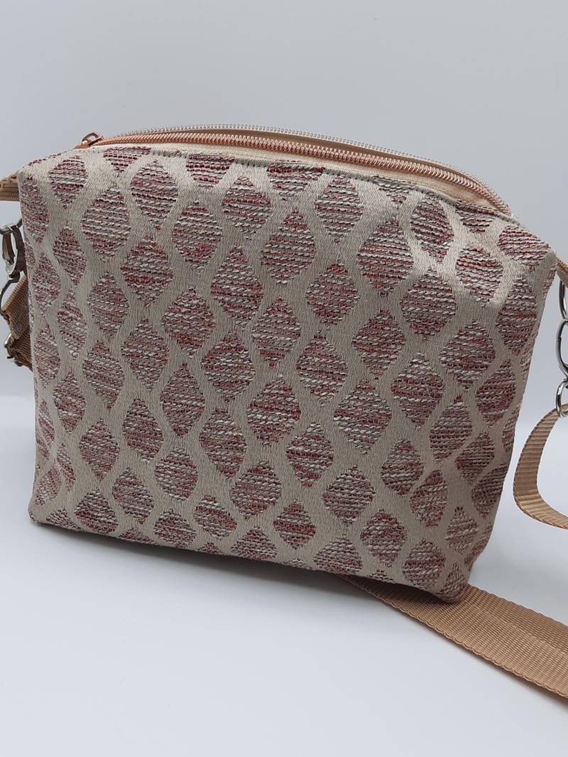 Rote Umhängetasche Lodentasche Hirsch Tasche Damentasche Handtasche Recycling Cross Body Trachtentasche von danisbags