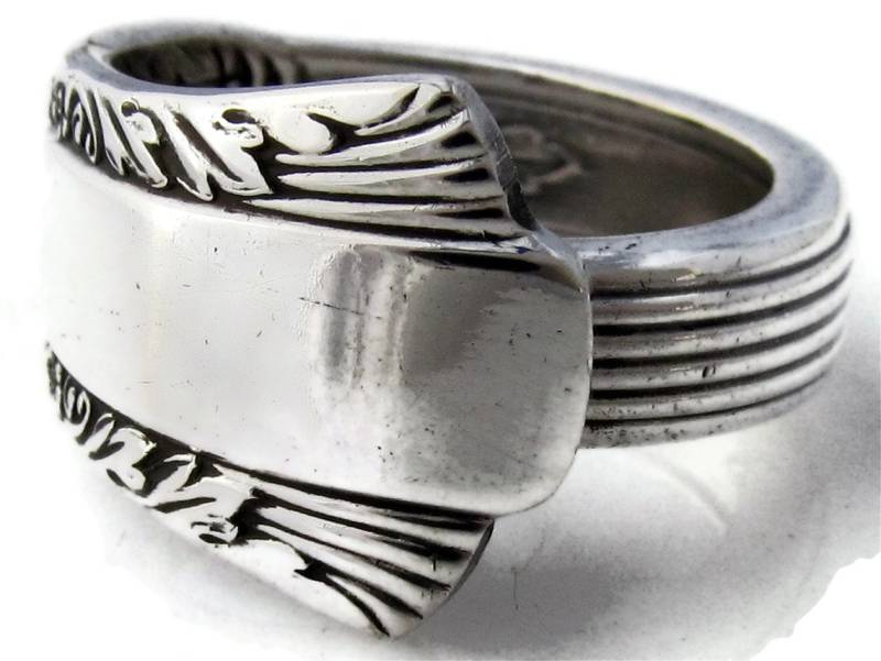 Art Deco Silber Löffel Ring Schatz von dankartistry