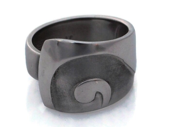 Edelstahl Löffel Ring Herren Sand Skript von dankartistry