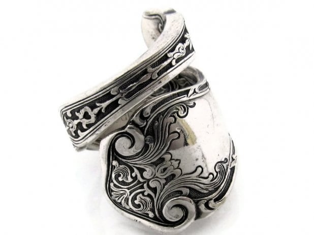 Gewickelter Löffel Ring Crisp Alhambra 1907 von dankartistry