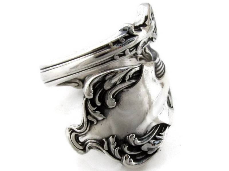 Löffel Ring 1906 Wappen Antikes Silbergeschirr Schmuck Jugendstil von dankartistry