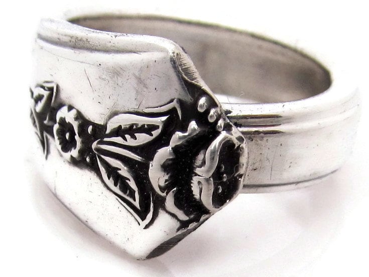 Löffel Ring Frühling Garten Silberbesteck Von 1949 von dankartistry