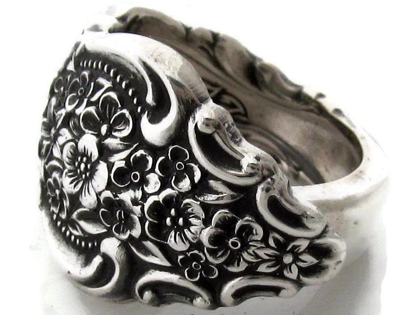 Löffel-Ring Silber Renaissance 1971 von dankartistry