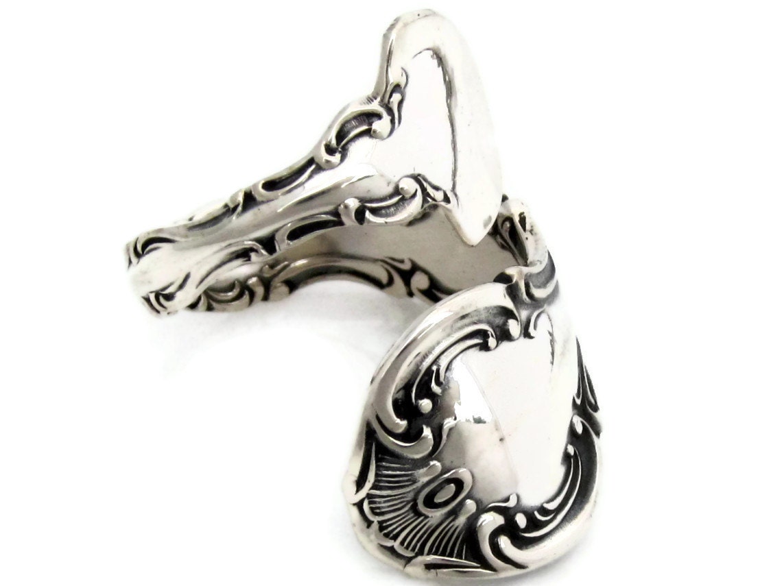 Sterling Silber Löffel Ring Größe 3 - 8 Straßburg Gewickelt Verstellbare Demitasse von dankartistry