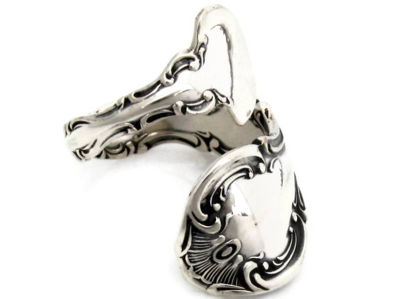 Sterling Silber Löffel Ring Größe 3 - 8 Straßburg Gewickelt Verstellbare Demitasse von dankartistry