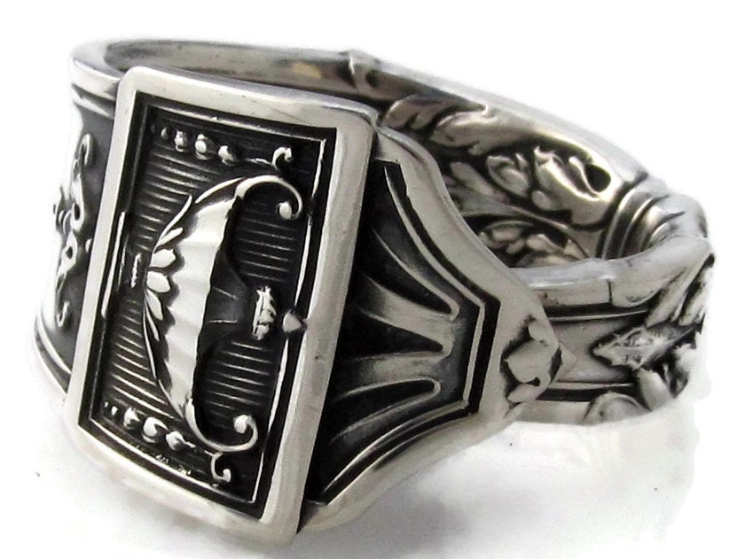 sterling Löffel Ring Lansdowne Massiv Silber Herren Authentisch von dankartistry