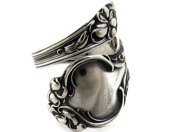 sterling Silber Löffel Ring Violet Blumenring von dankartistry